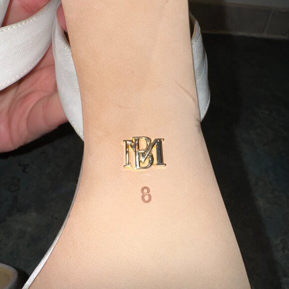 NWOB Badgley Mischka Satin Kim Mesh Bow Block Heel Sandals - 8 - Picture 9 of 10